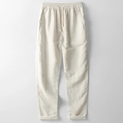 THE SANTORINI LINEN PANTS MORANOD