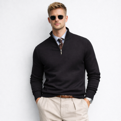 THE MASON QUARTER-ZIP SWEATER MORANOD