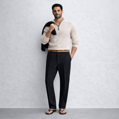 THE MASON HALF-ZIP SWEATER MORANOD