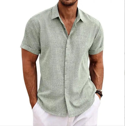 THE MIAMI SHORT SLEEVE LINEN SHIRT MORANOD