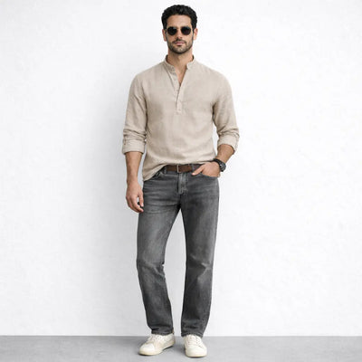 THE EVAN LINEN SHIRT MORANOD