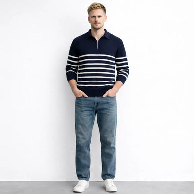 THE MASON HALF-ZIP SWEATER MORANOD