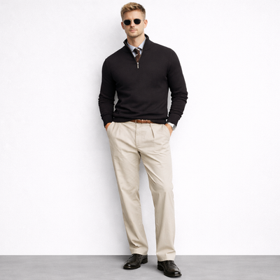 THE MASON QUARTER-ZIP SWEATER MORANOD