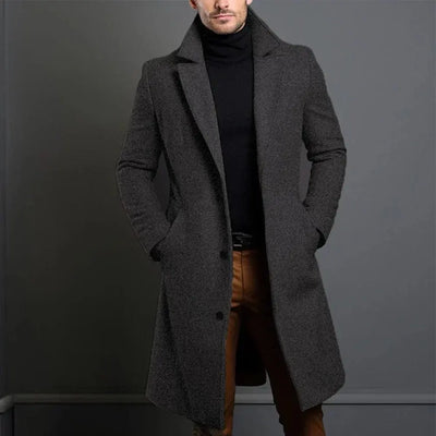 THE LONDON MEN’S LONG WOOL OVERCOAT MORANOD